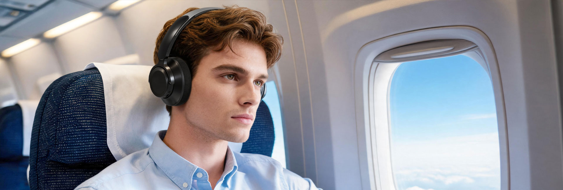 ANC Active Noise Reduction Headwear Wireless Bluetooth Earphones